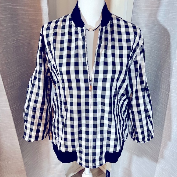 Lauren Ralph Lauren Jackets & Blazers - Lauren Ralph Lauren Gingham 3/4 Sleeve Lightweight Water Resistant Jacket Large